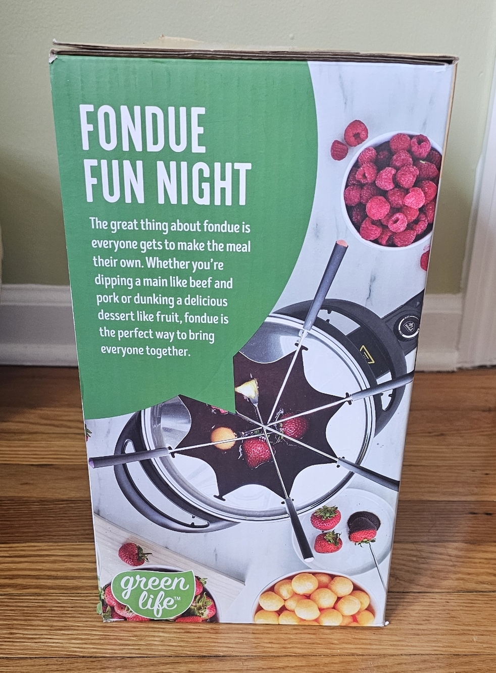 New Never Opened Green Life Pink Healthy Ceramic Nonstick Fondue Party Set - Picture 4 of 8